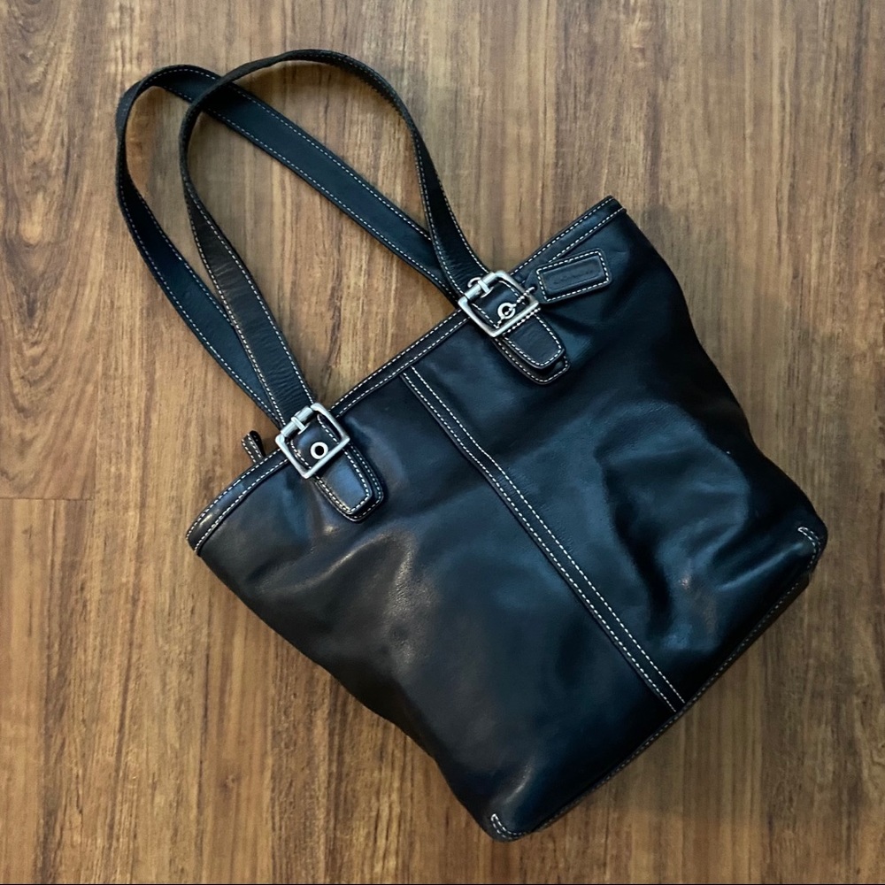 COACH Black bucket purse